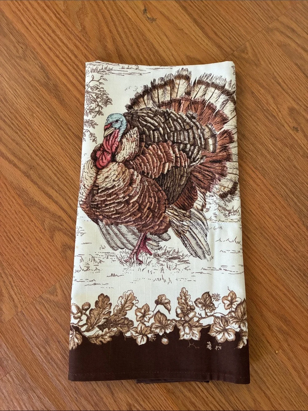 Williams-Sonoma Plymouth Turkey kitchen towel NWOT